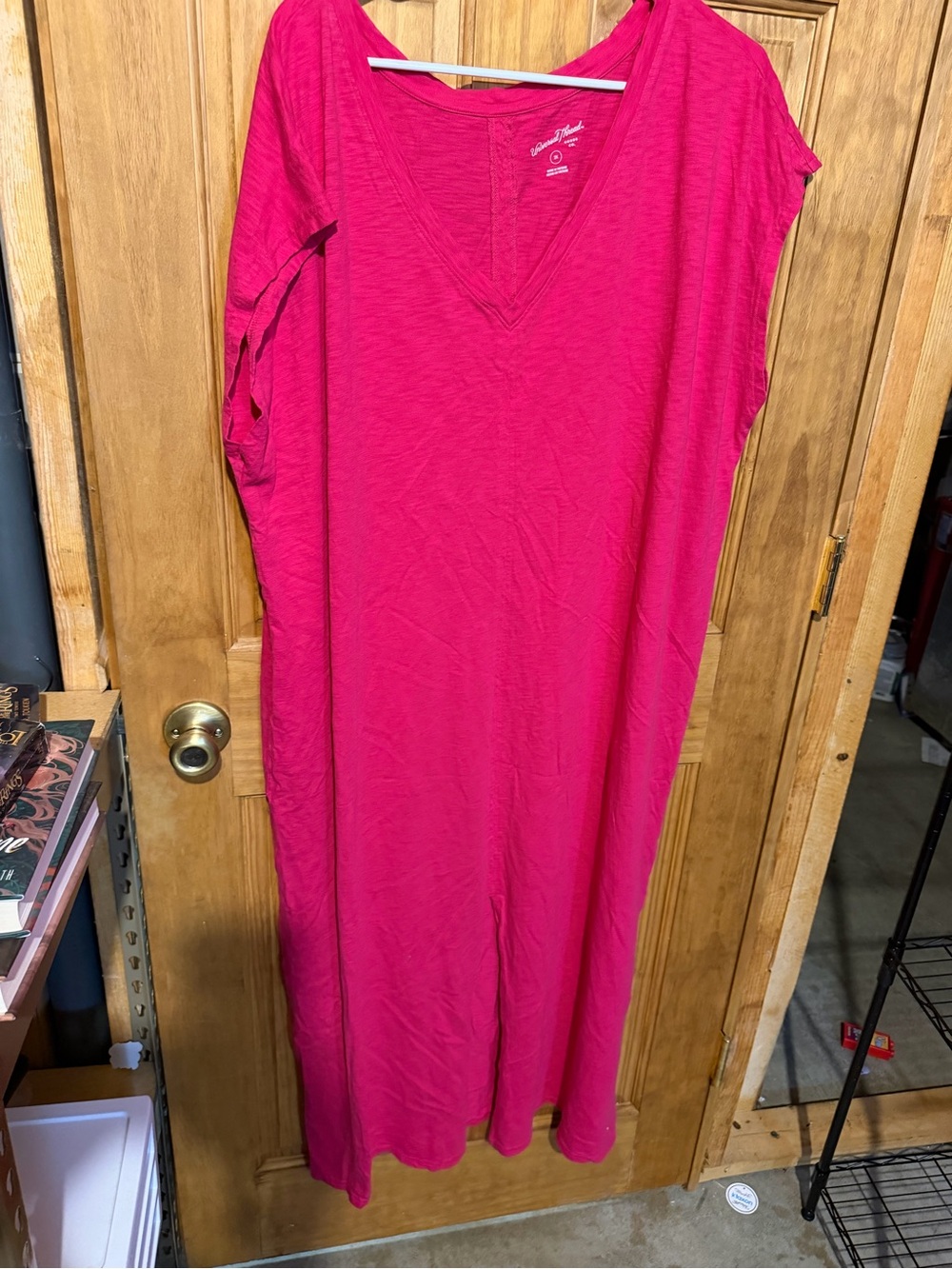 Universal Thread Bright Pink V-Neck Tank Dress